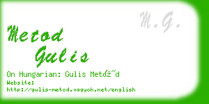 metod gulis business card